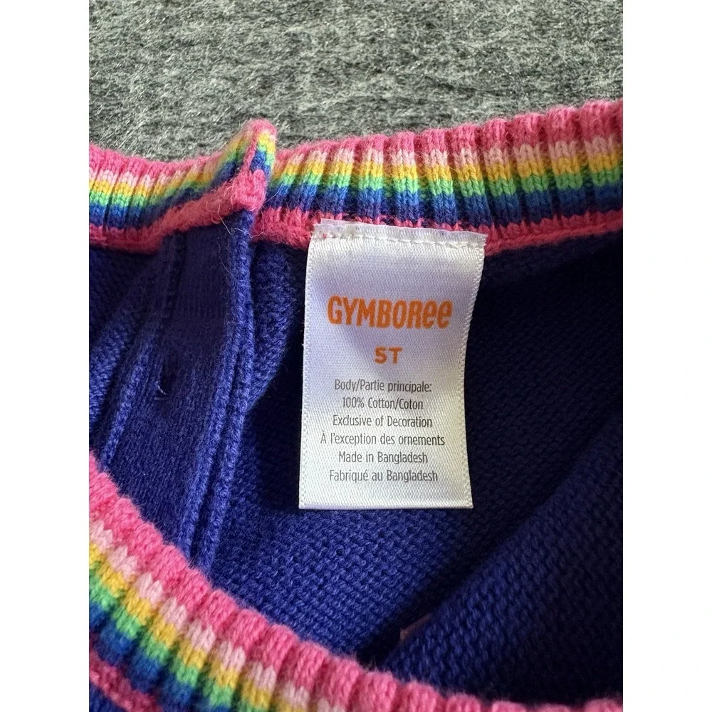 NWT  Gymboree Girls Future Artist‎ sweater Dress short sleeve knit sz 5T